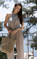Savanah Mink Striped Linen Cotton Set